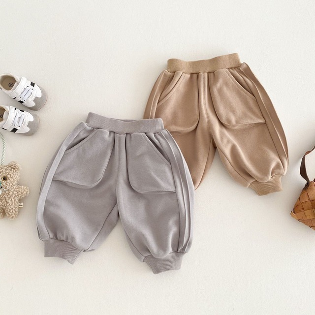 【秋作】シンプルカジュアルパンツ　全2色