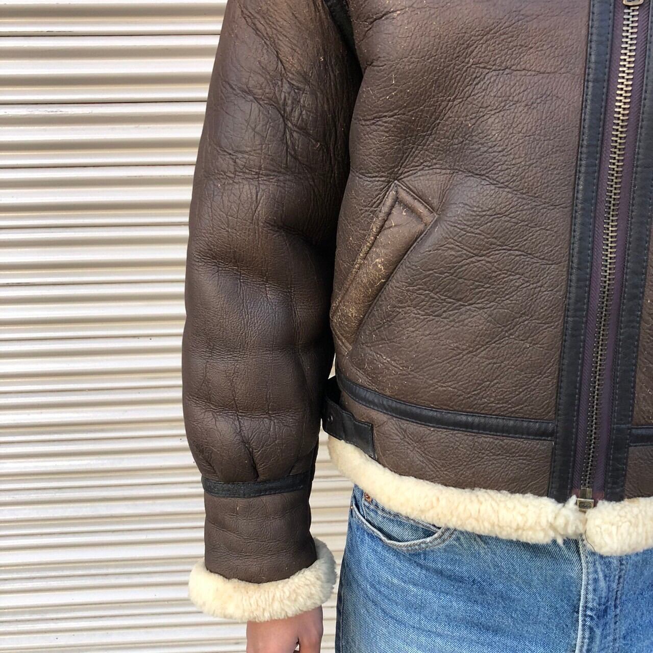 Schott 44 B-3 フライトジャケット シープスキン ブラウン Schott 44 B-3 フライトジャケット シープスキン ブラウン B3 ムートン