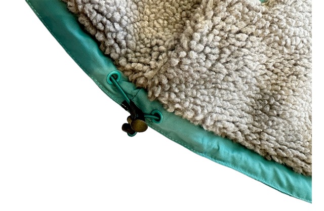 Panther patch Reversible Boa Jacket