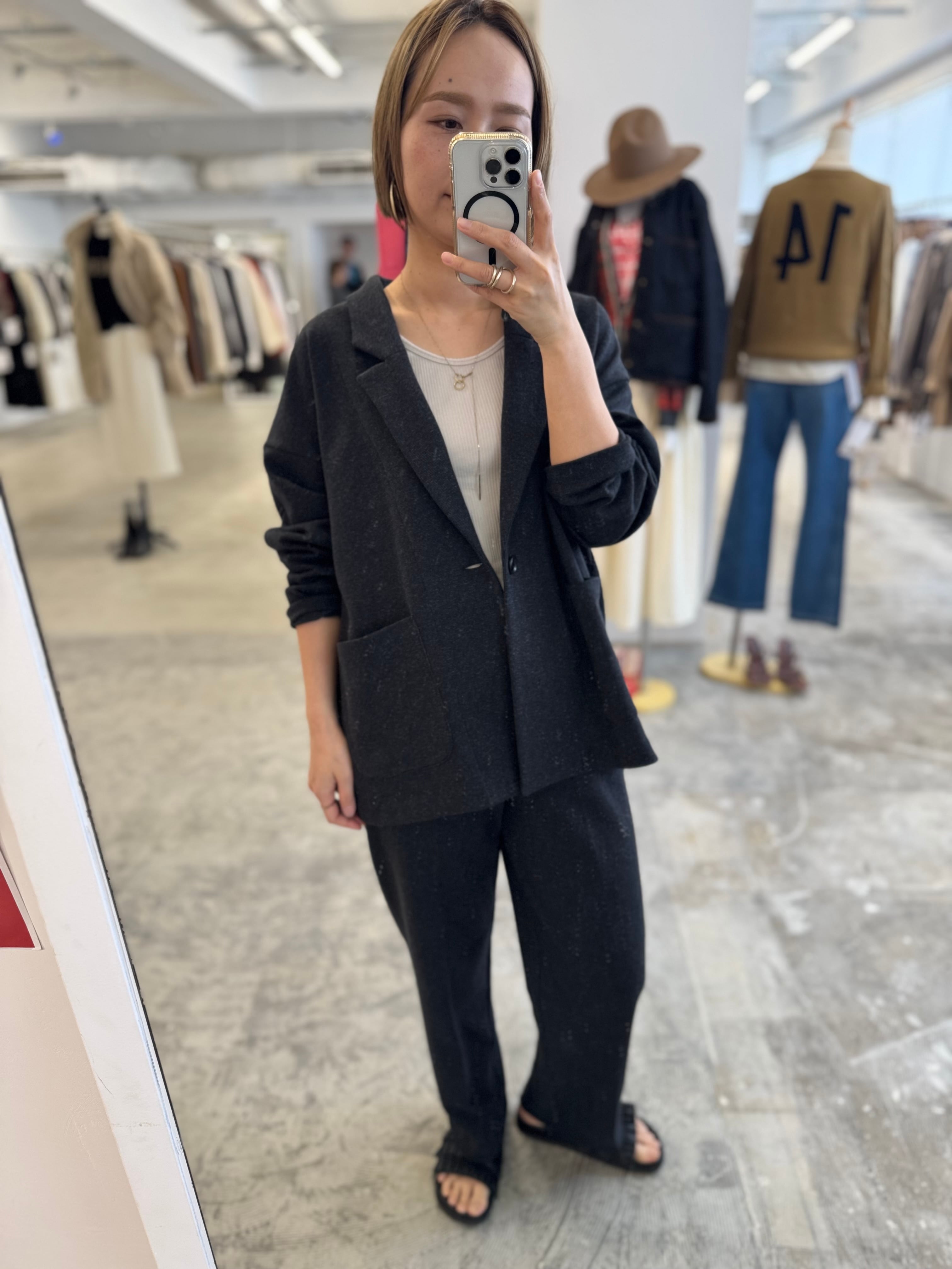 【LEMELANGE】ウールコットンロングテーラードジャケット 8551801