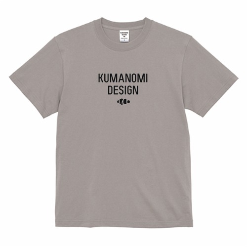 KUMANOMI DESIGN Logo  T-shirt 5.6oz【Gray】