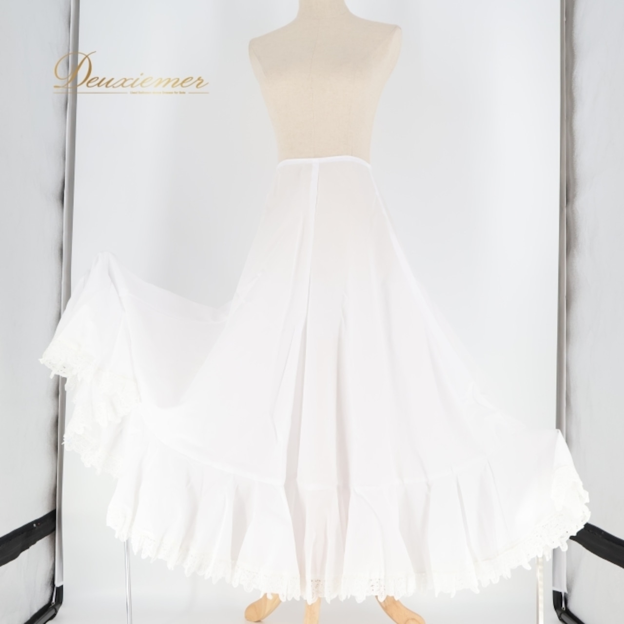 フラメンコ 衣装 ペチコート スカート ファルダ 白 無地 軽い 薄い レース 重ね着 ダンス パーティ 発表会 ホワイト系 フラメンコ スカート レディース お洒落 イベント ファッション 軽量 レースフリル フェミニン シンプル