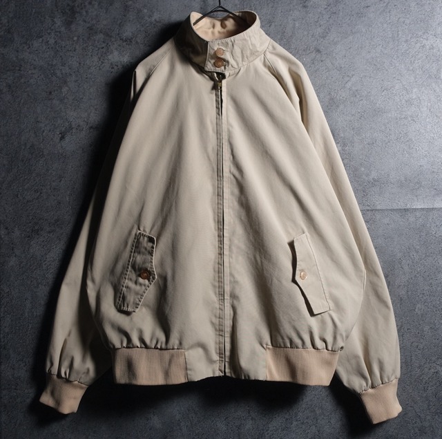 "LACOSTE" Beige Logo Embroidered Design Swing Top Blouson
