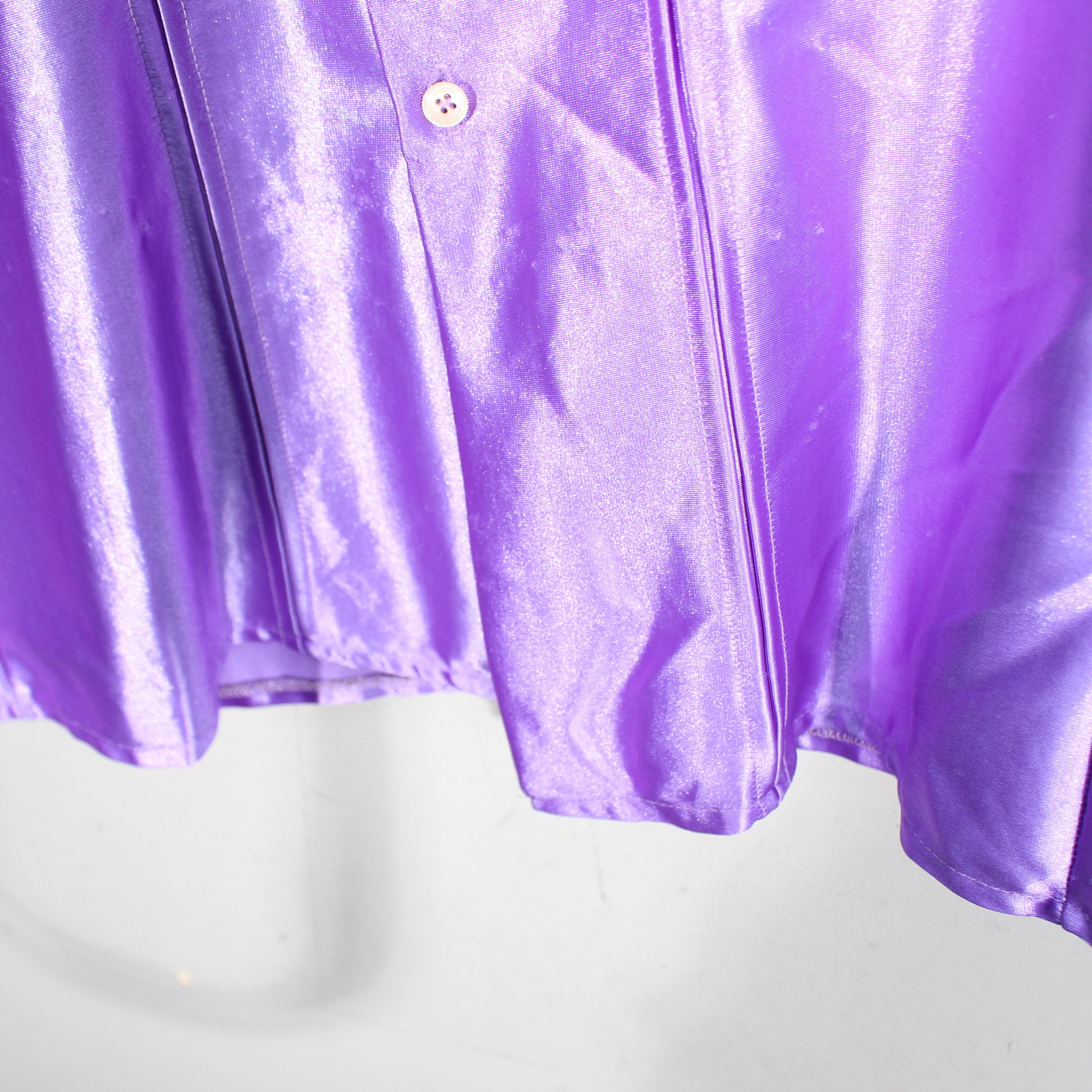 USA VINTAGE PURPLE COLOR SATIN DESIGN SHIRT/アメリカ古着パープル