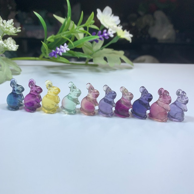 5.フローライトうさぎさん大家族セット