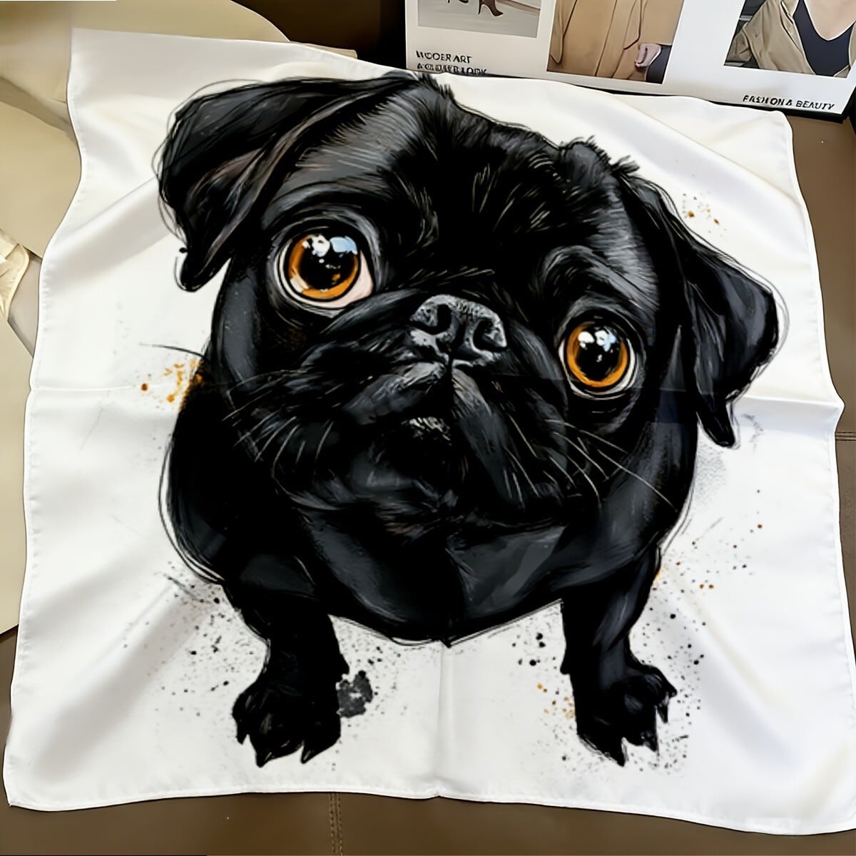 パグ走りおパグさん:ブラックver.(RUN PUG RUN) 黒パグさん商品 | Pug shower - パグシャワー パグ雑貨専門店