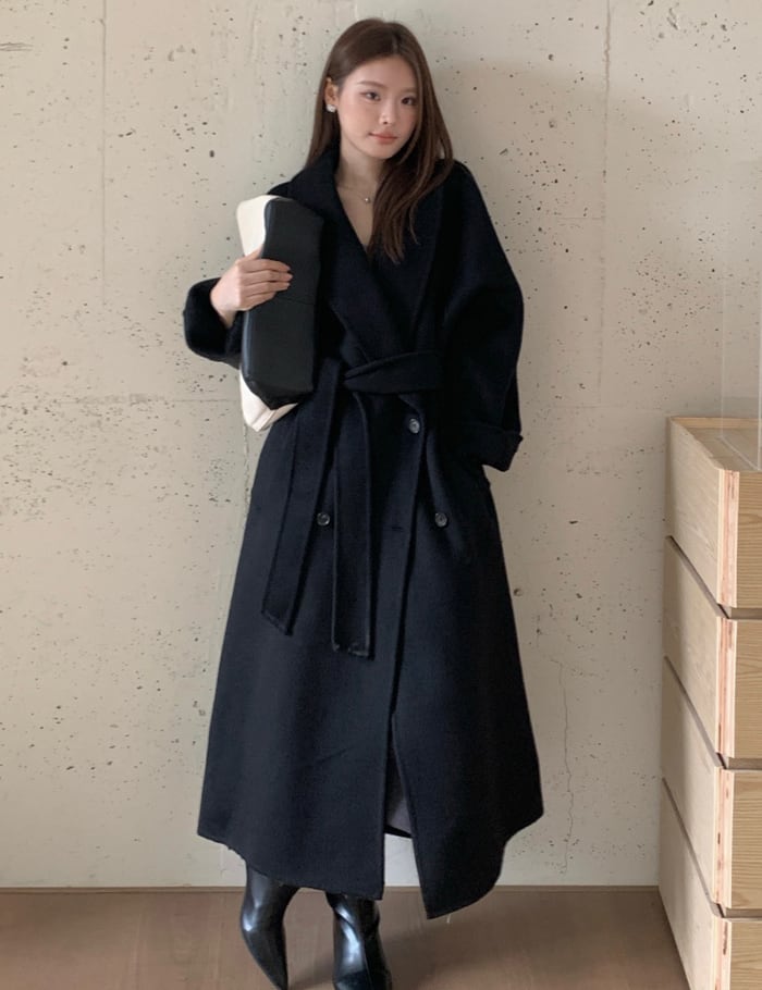 25aw】Double-Button Wool Long Coat_3colors | mienneミアンヌ