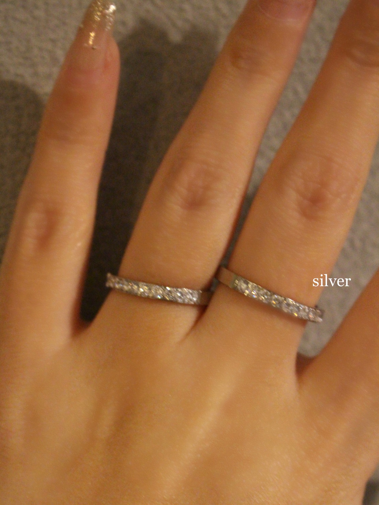 2.5mm half eternity ring