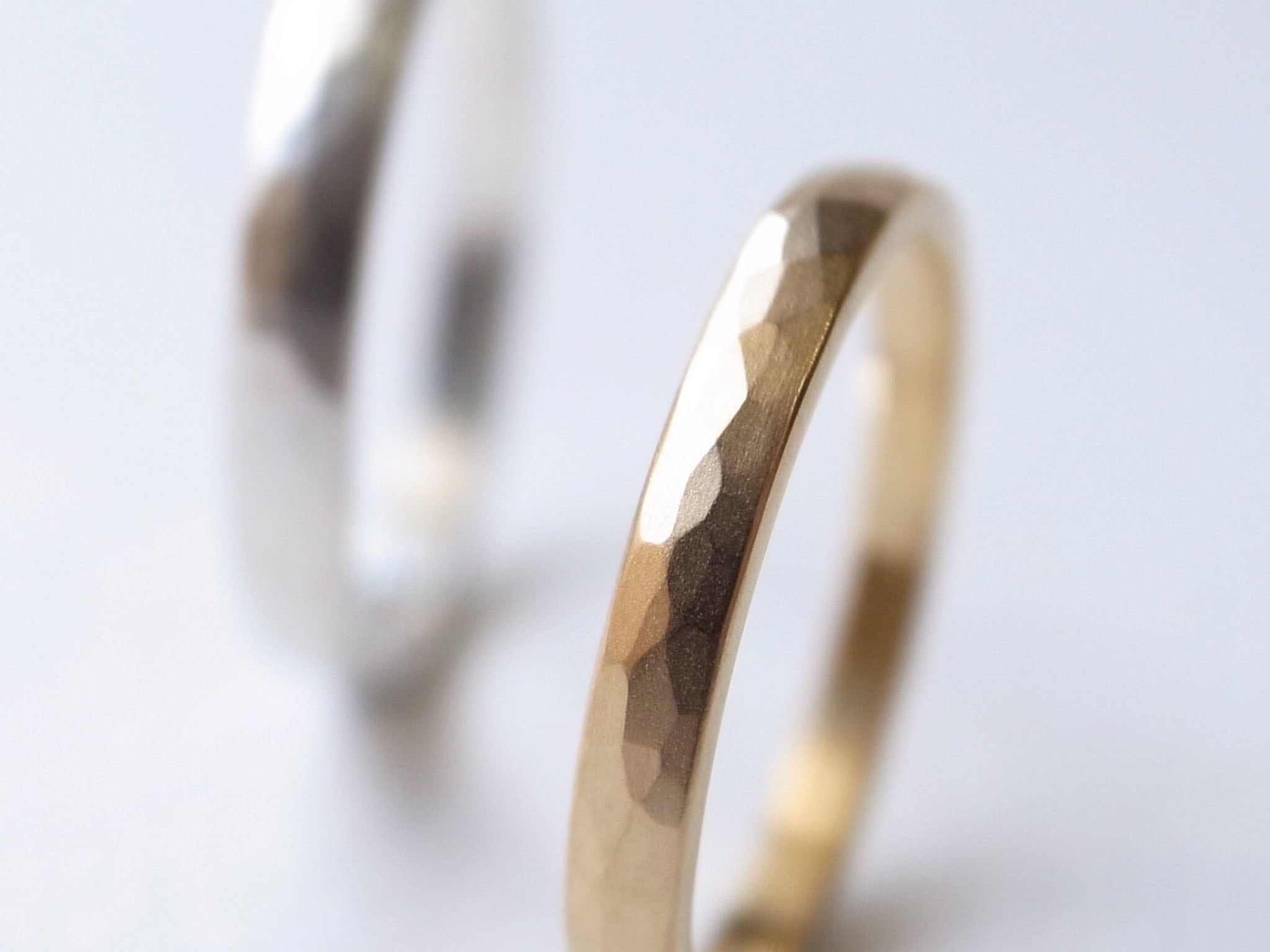 pairing・stamp】K18YG・silver950/tsuchime maru ring | niruc pairing・stamp】K18YG・silver950/tsuchime maru ring | niruc