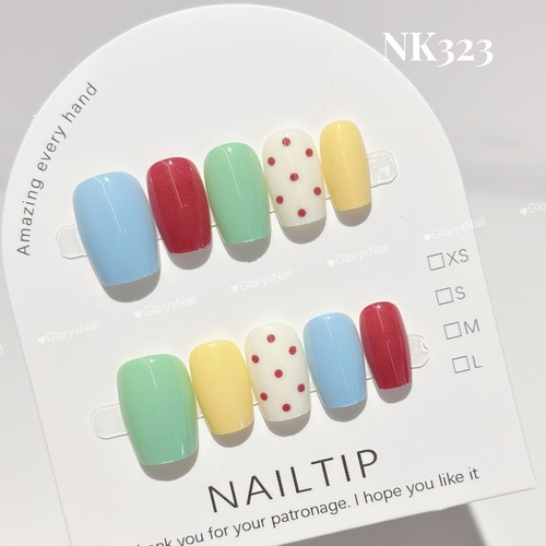 NK323　ネイルチップ　サイズXS/S/M