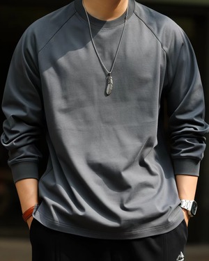 Retro Cotton Long Sleeve T-shirt  K0349