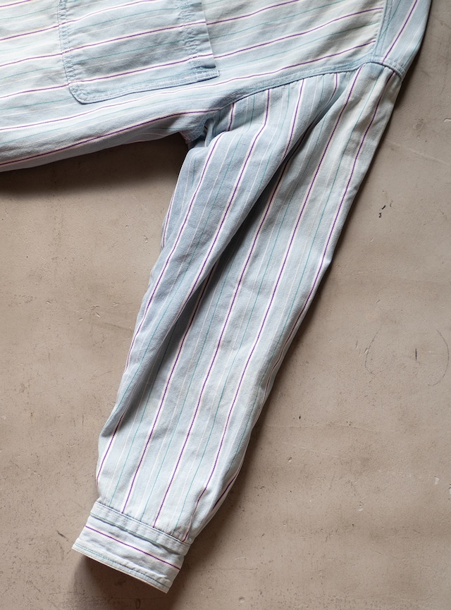 "ON THE BRINK" 1990s Multi stripe B.D. shirt