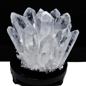 1.4Kg 水晶 クラスター 水晶 原石 台座付属 一点物 182-8370