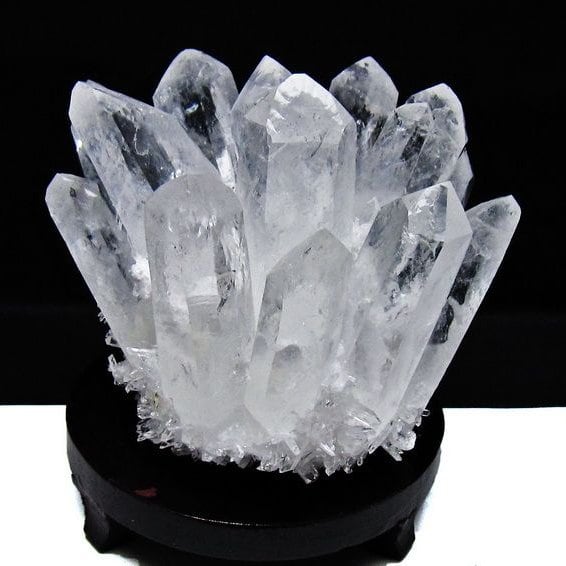 1.4Kg 水晶 クラスター 水晶 原石 台座付属 一点物 182-8370