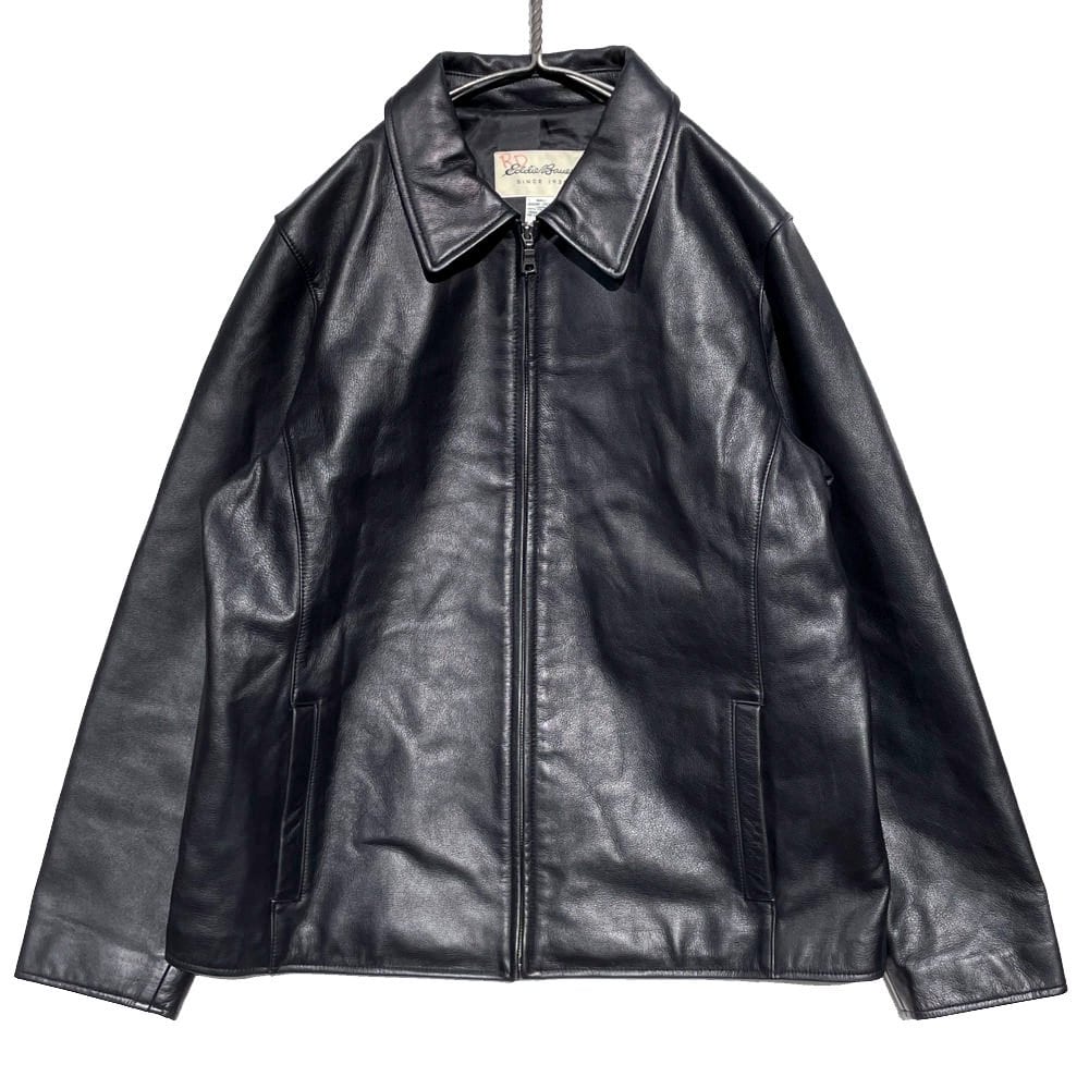 ジャケット・アウター 90s Eddie Bauer Leather Zip Up Jacket Eddie Bauer] Vintage Zip-up Leather Jacket [1990s-] Vintage Single
