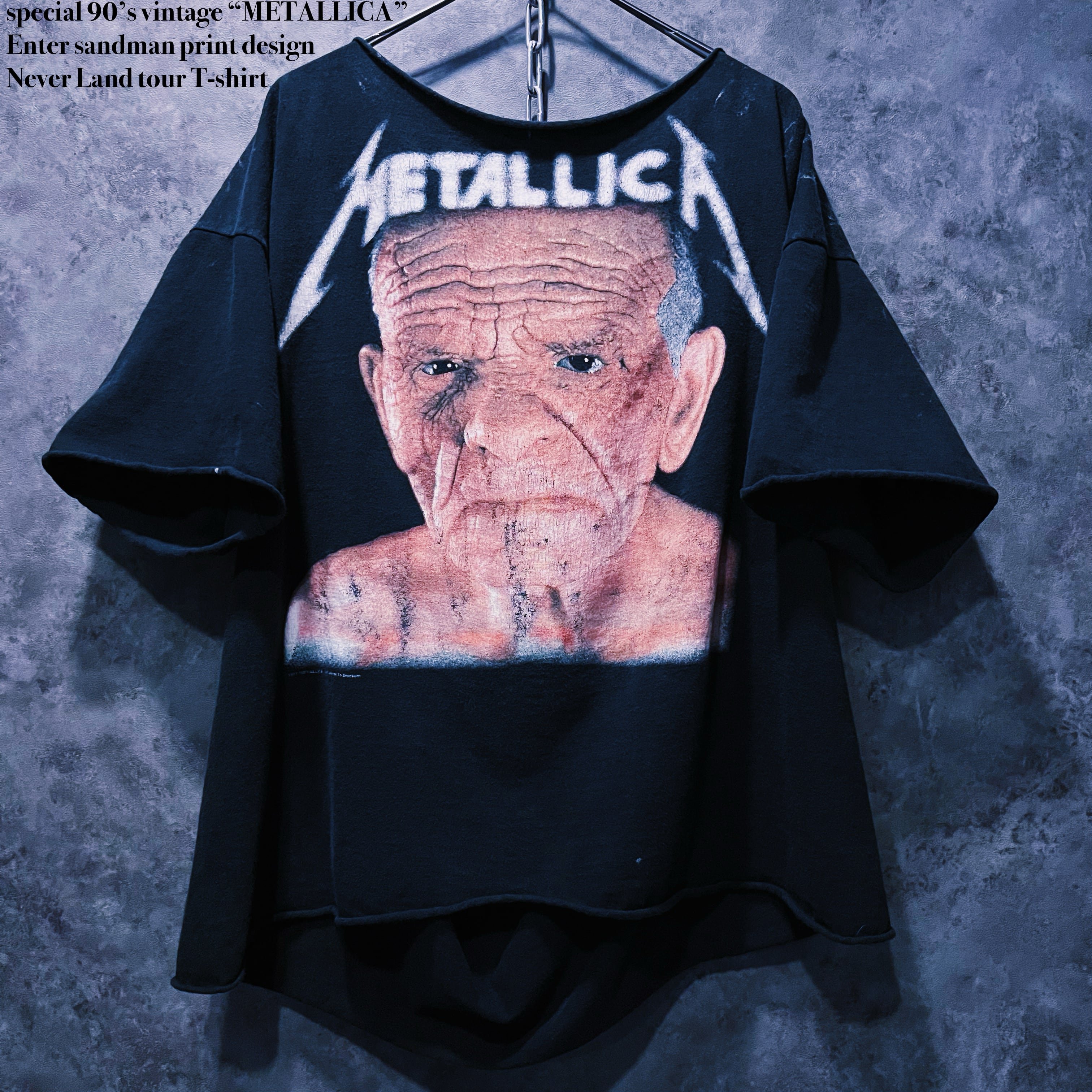 【doppio】special 90’s vintage “METALLICA” Enter sandman print design Never Land tour T-shirt
