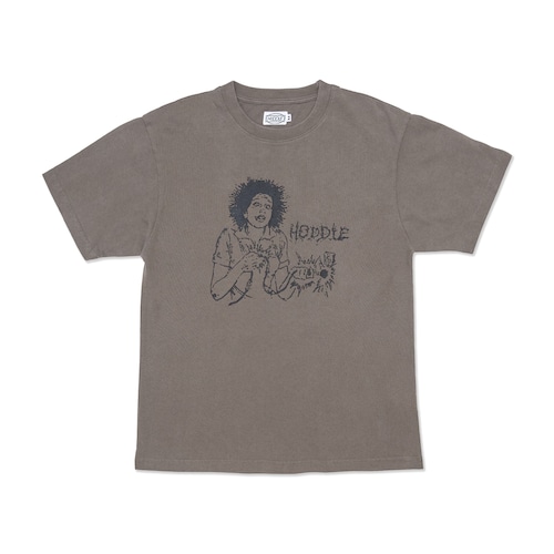 Hoddle｜HODDLE SHOCK TEE FADED GREY  -Fade Black- "送料￥200"