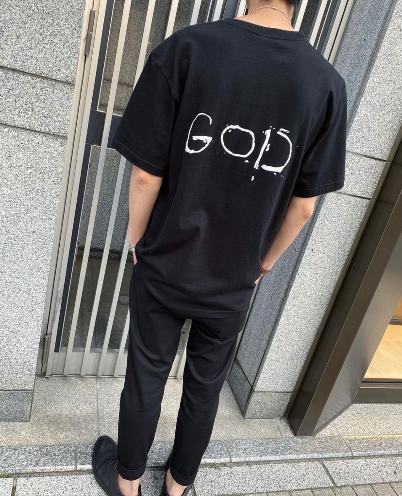 GODSIZE CROSS TEE [BLACK]