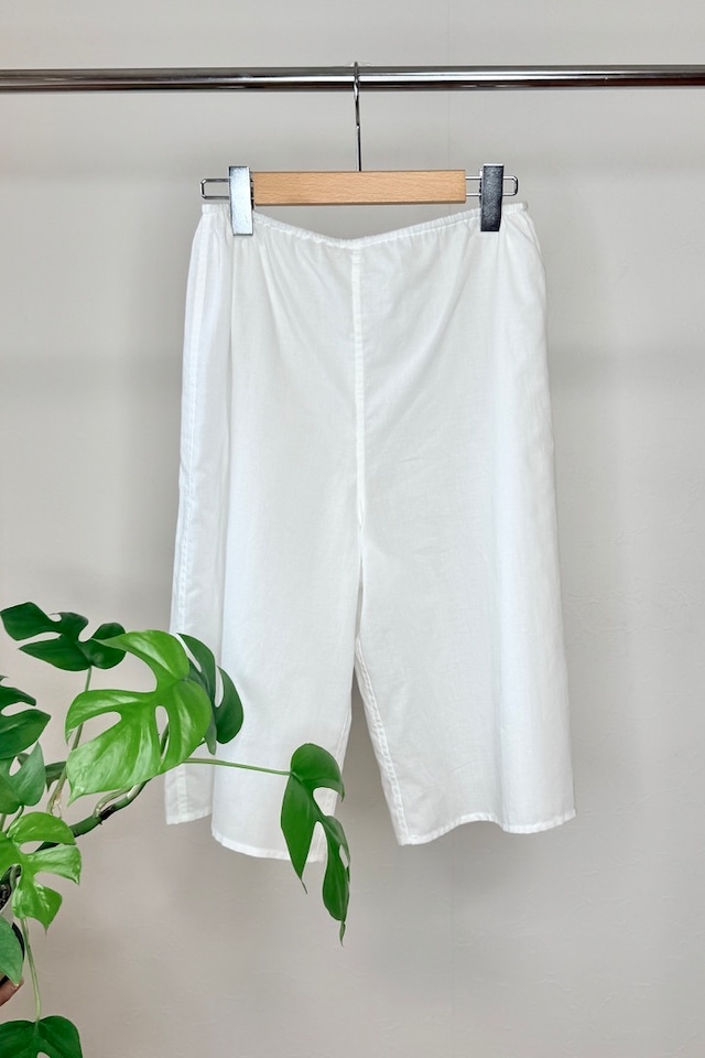 日本製オーガニックコットンペチパンツロング丈　white<filcasane>