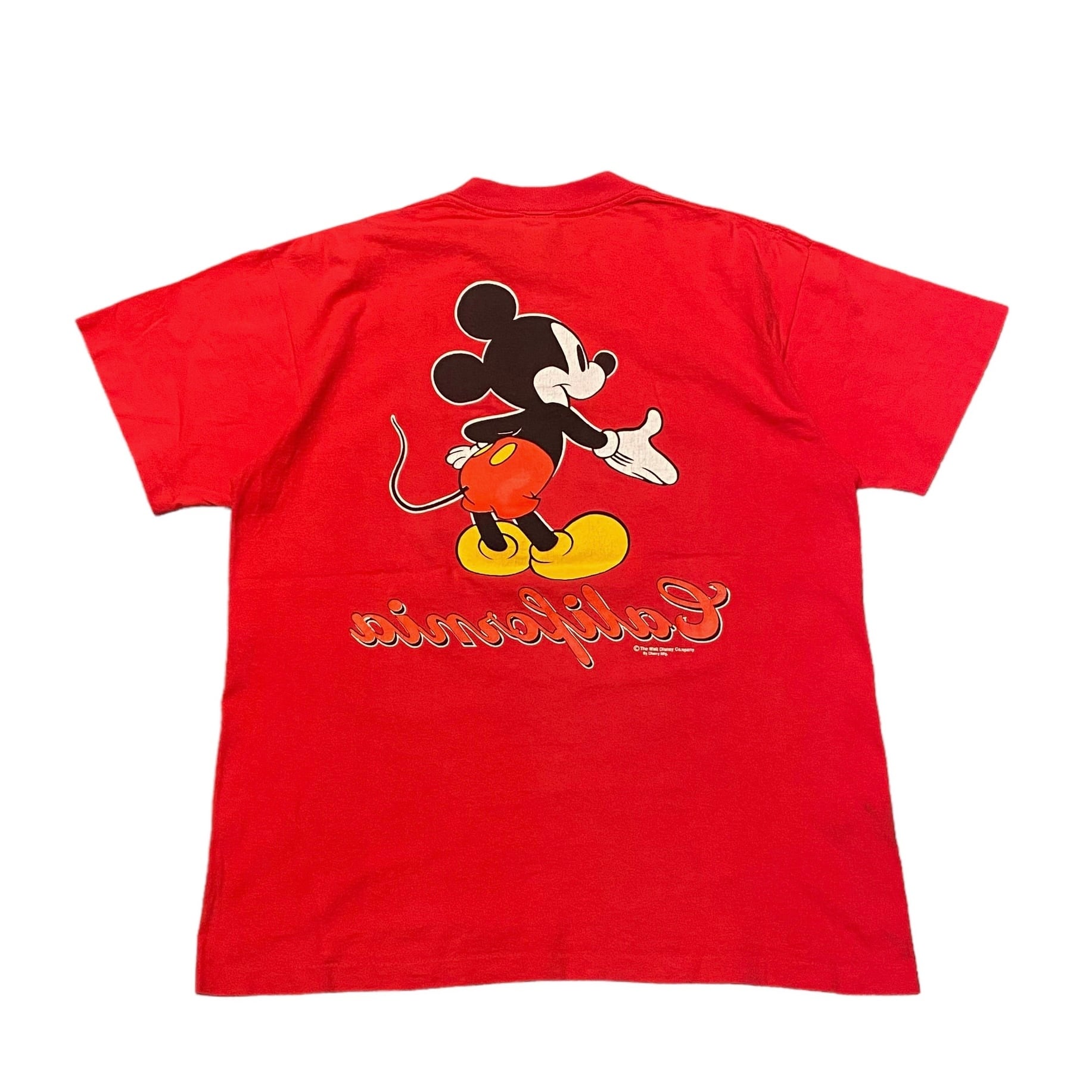 90年代 MICKEY＆CO. MICKEY MOUSE ミッキーマウス 両面プリント キャラクタープリントTシャツ USA製 メンズL ヴィンテージ /evb002158