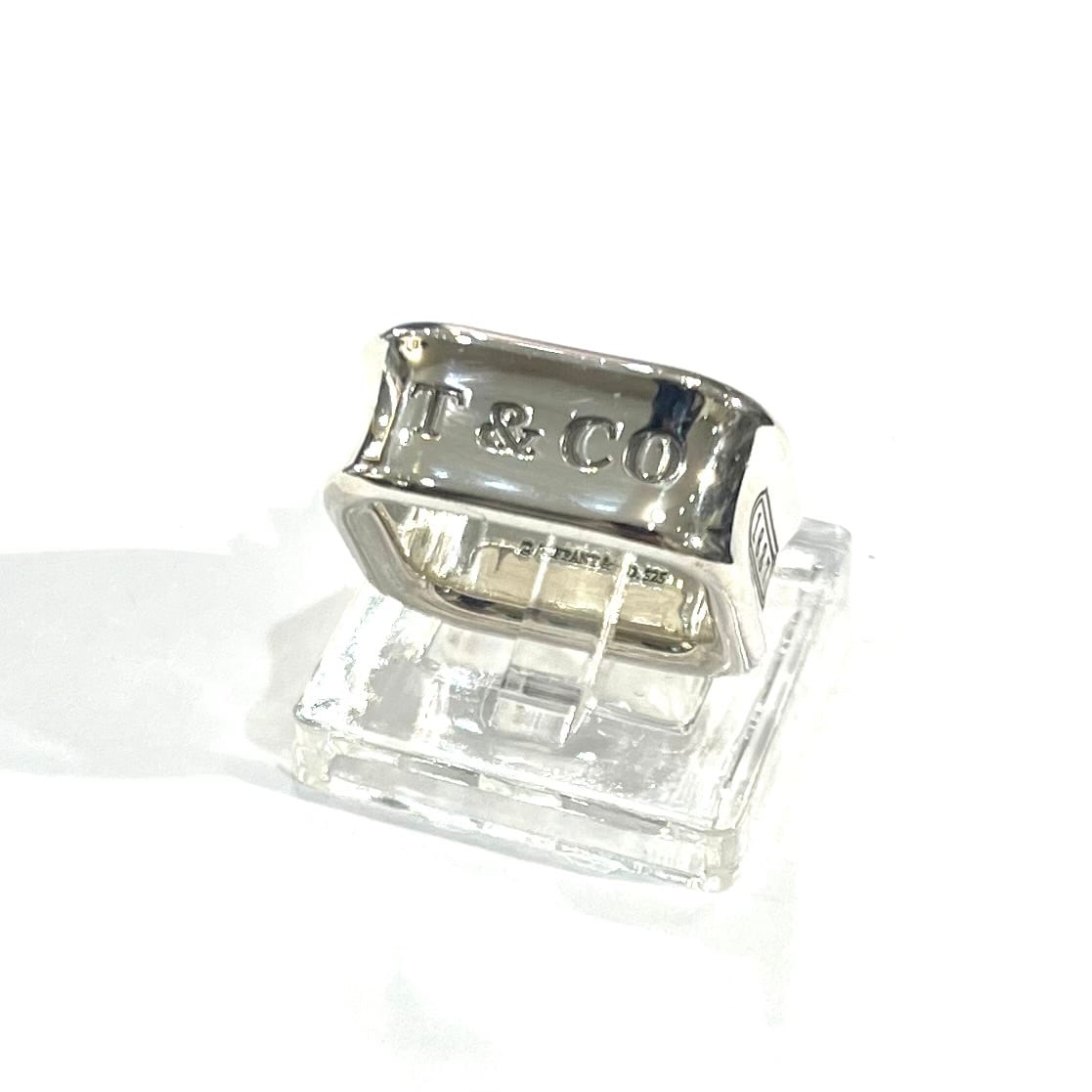 TIFFANY&CO.】【7-8号】2660 T&CO 1837 スクエアリング／シルバー925