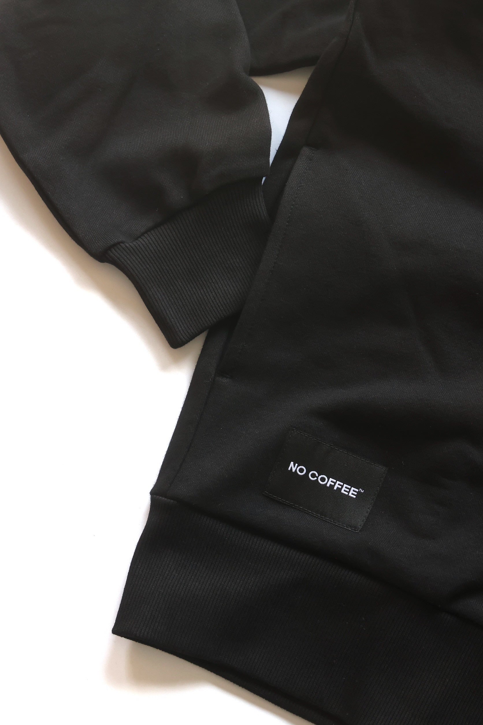 NO COFFEE CLUBHAUS ブラックハーフジップシャツ NO COFFEE HALF ZIP SWEAT | NO COFFEE