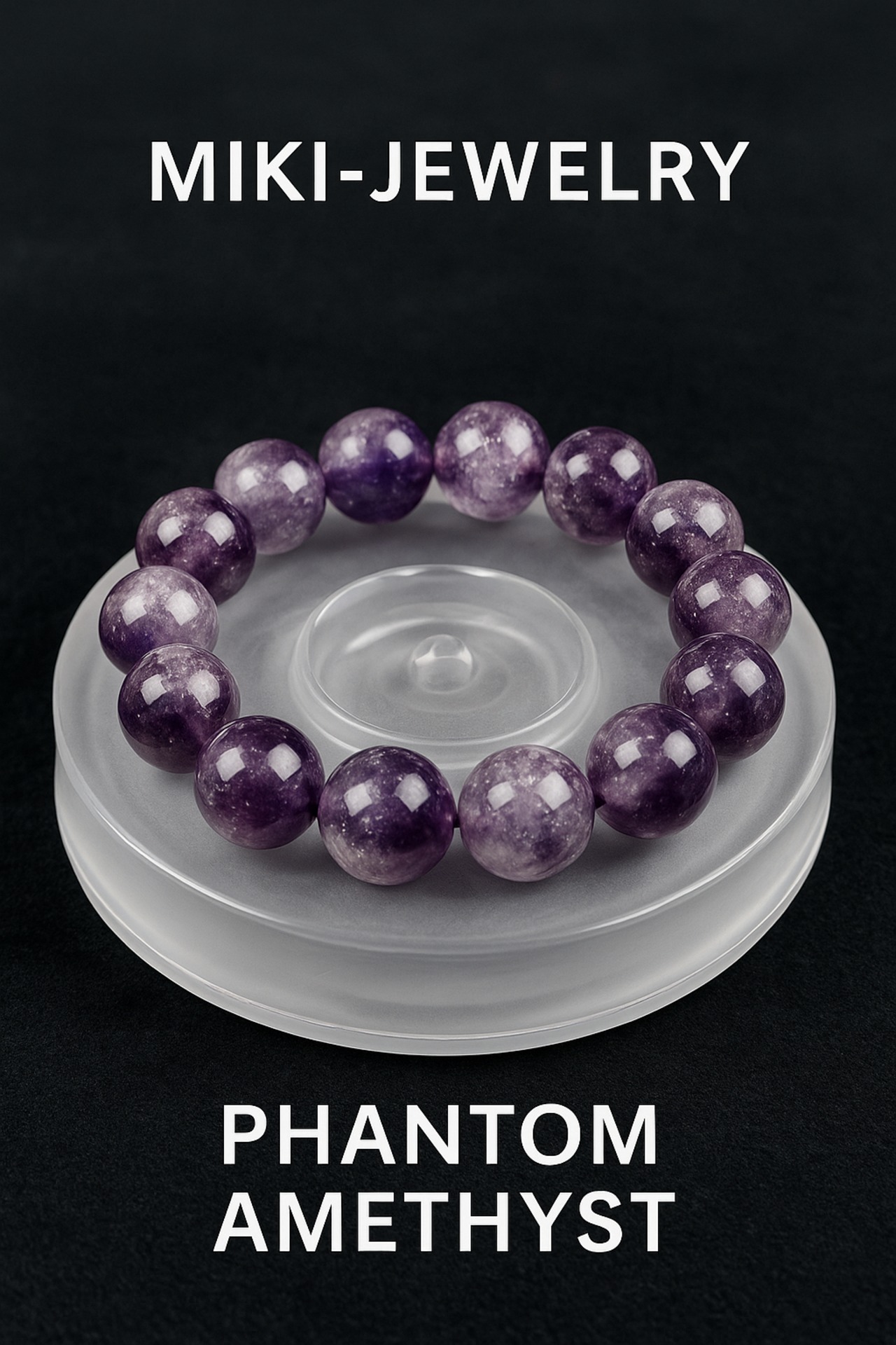 「幻影のように浮かぶ模様」 過去を乗り越え、未来へ進む力をくれる石 MIKI-JEWERLRY【ファントムアメジスト14mm】Phantom Amethyst