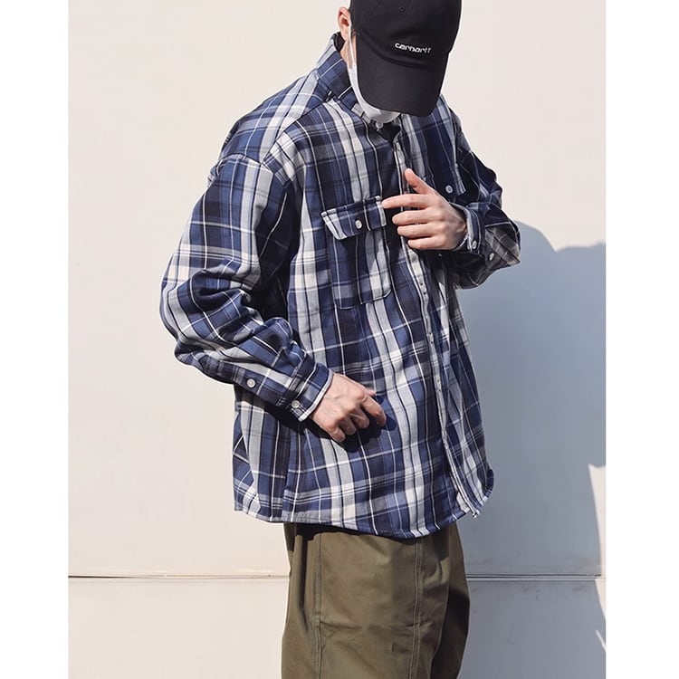 ★CUSTOM WOVEN PLAID POCKET SHIRT　　　A0785