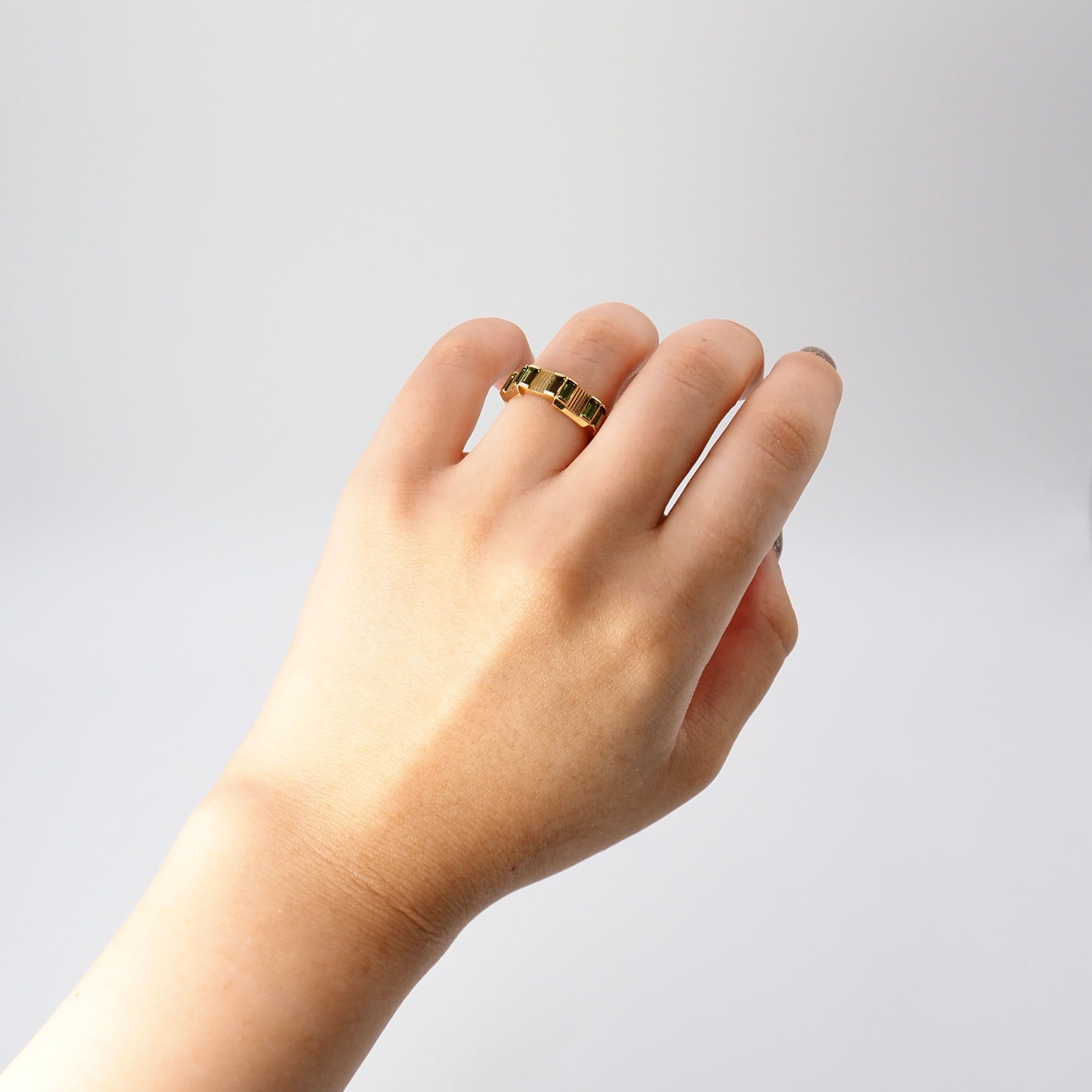 GUCCI 約11号 GUCCI LINK TO LOVE トルマリン リング K18 グッチ