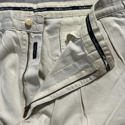 90s Ralph Lauren USA製 38/30 ベージュチノパンツ 詳細写真7