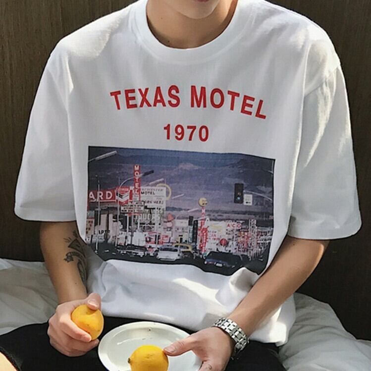 全1色 Tシャツ カットソー プリント カジュアル シンプル