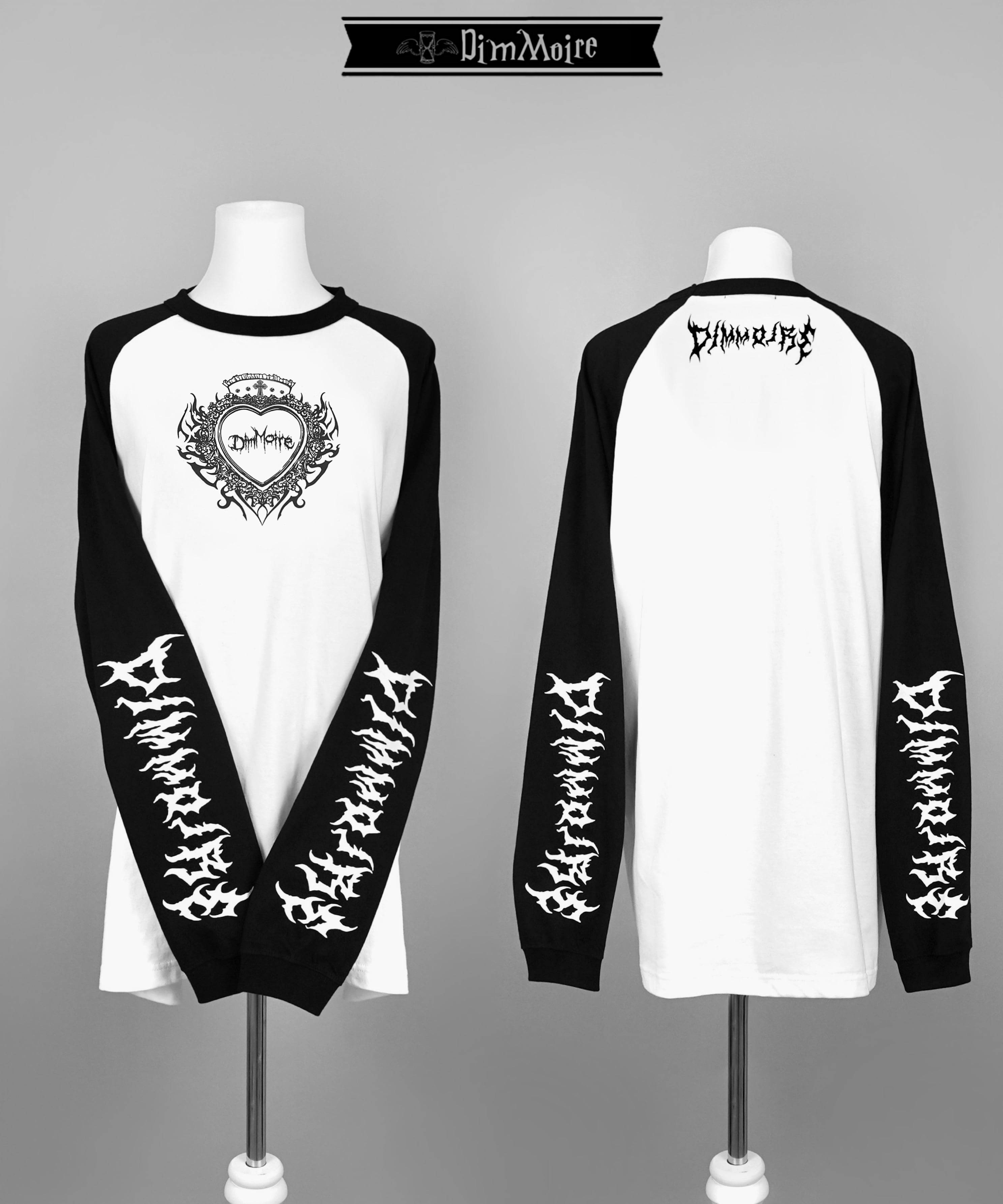 DimMoire HeartCore ロンT/Black×White - 長袖