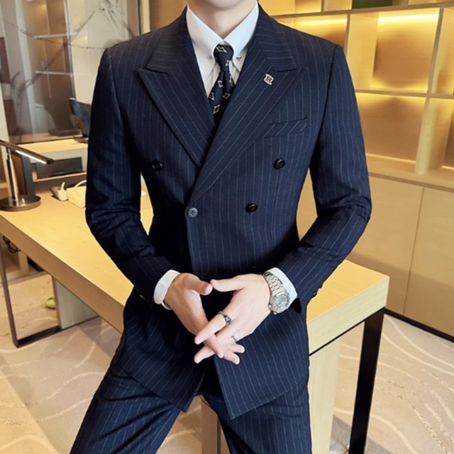 スリーピース　ピンストライプ　インペリアルスーツ　2カラー　LB1406