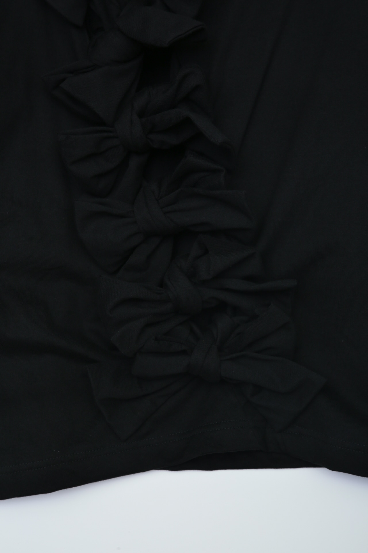 Multi ribbon short sleeve top