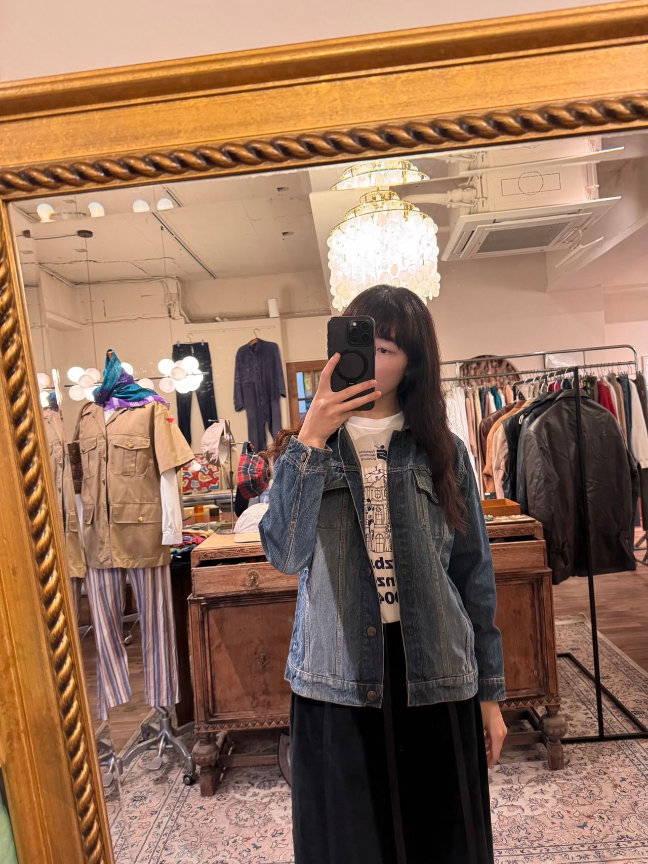 【Remake】Droomtuin バックスカーフ ペイズリーデニムジャケット