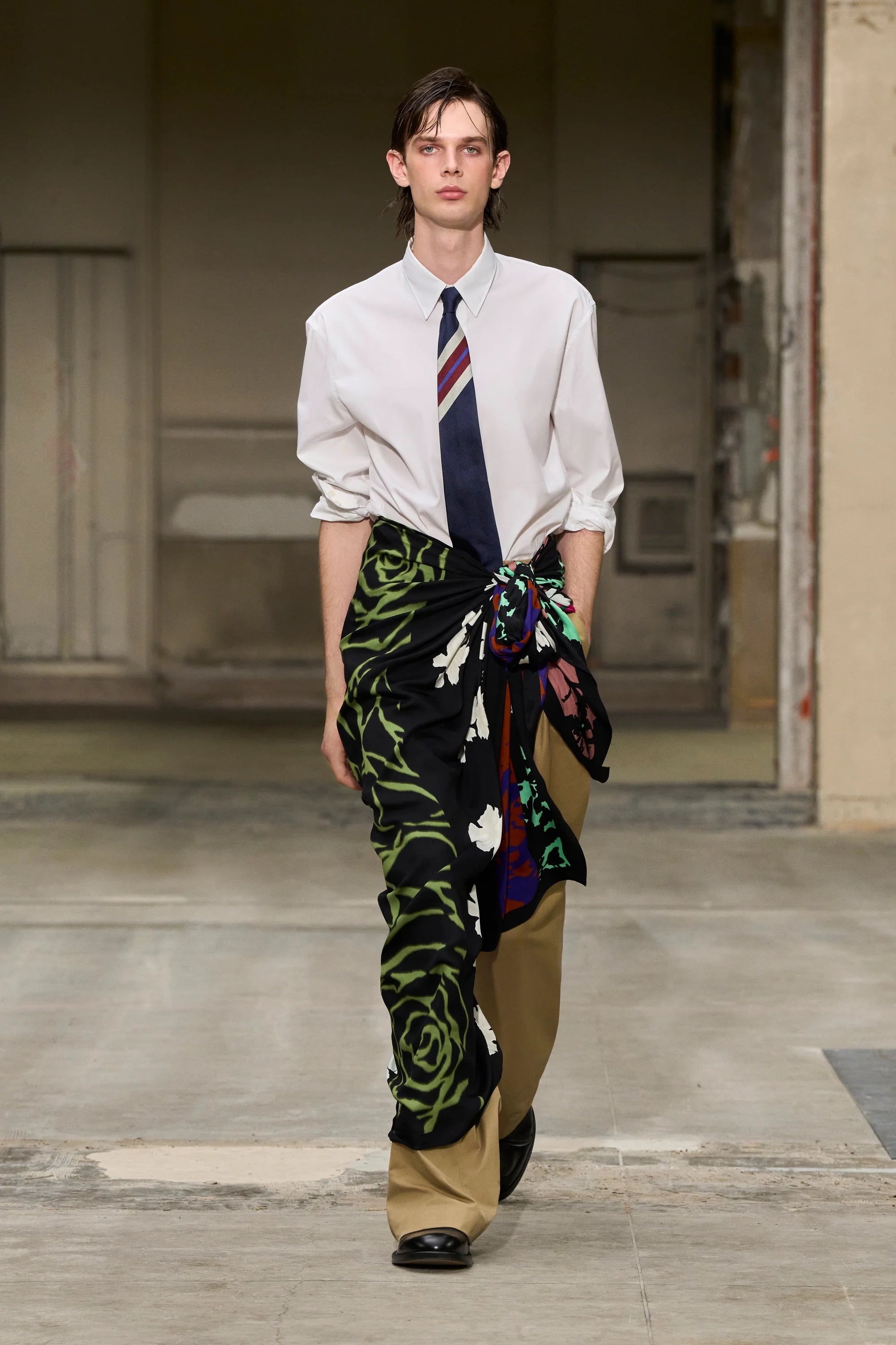 小物 DRIES VAN NOTEN regimental stripe tie DRIES VAN NOTEN 7.5cm Striped Silk-Twill Tie for Men | MR PORTER