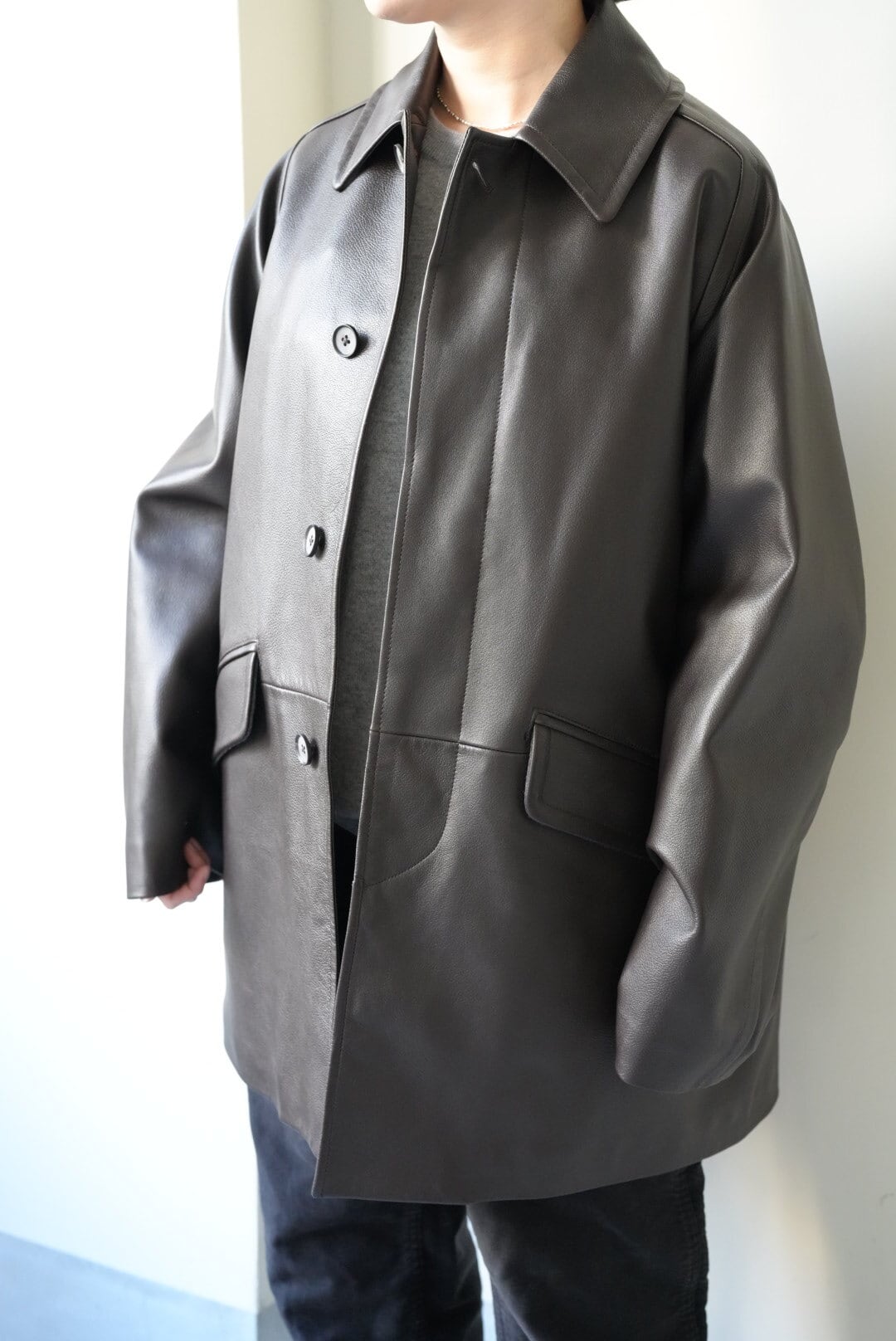 MAATEE&SONS LEATHER HALF COAT | TOMMY'S KURAMAE