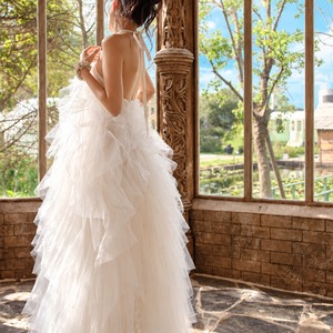 Sequin ruffle dress　261020