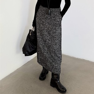 Aラインバックスリットロングスカート [BO0673]