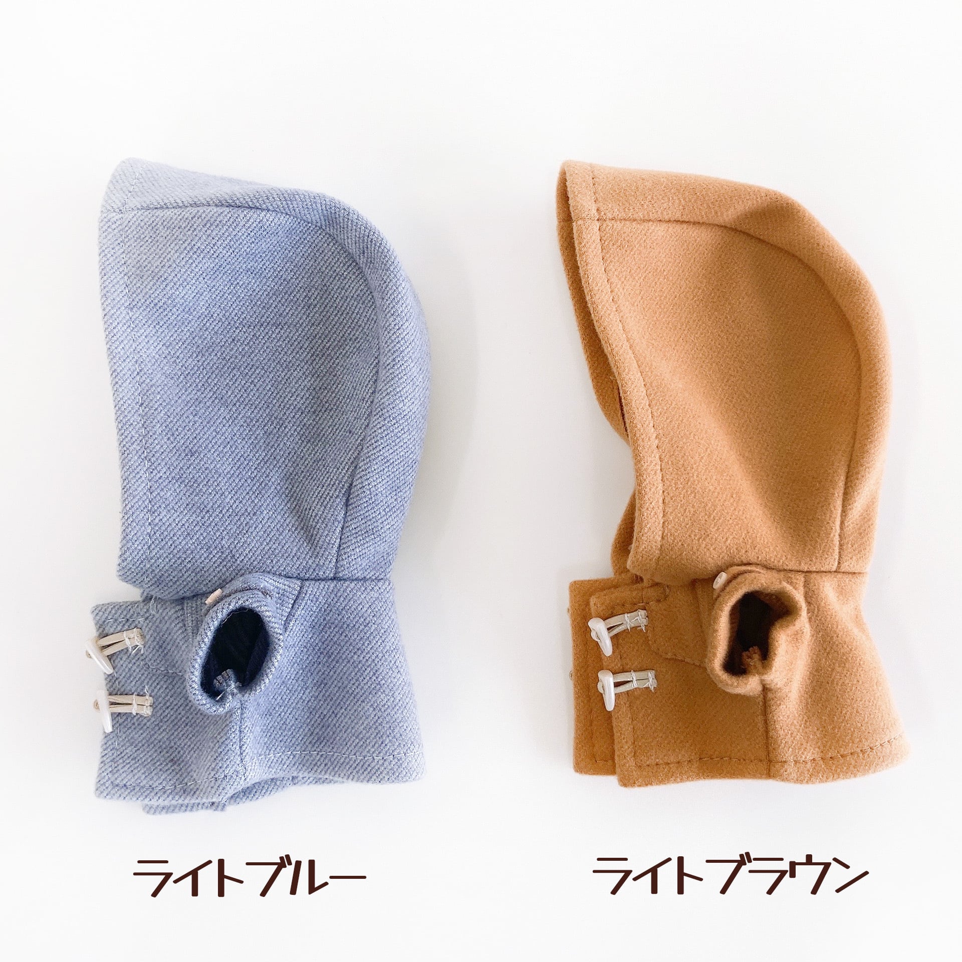 4J-1141【10cm】フード付き単色コート | Little Closet │ ぬい服