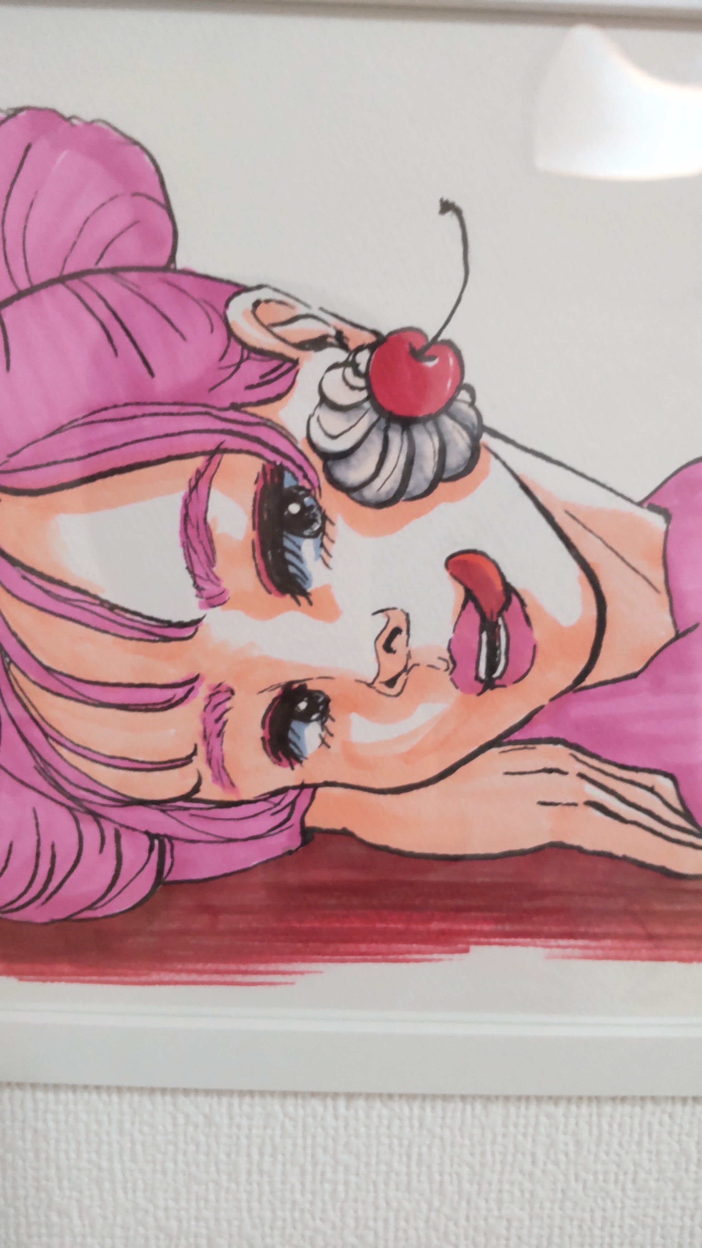 手描きイラスト】あと少しで届きそう | momocollection