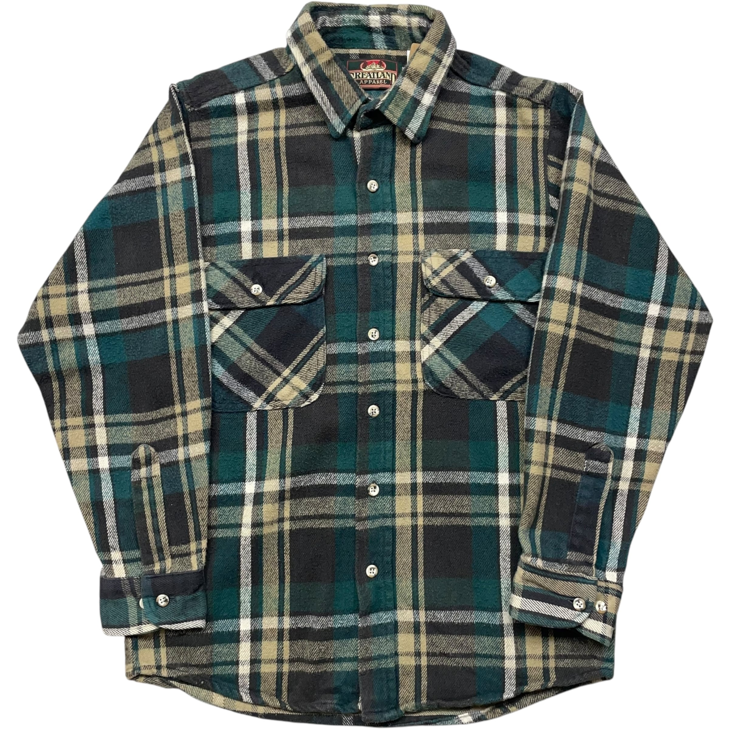 《M》GREATLAND グレートランド ヘビーネルシャツ チェック 90年代 no.5203