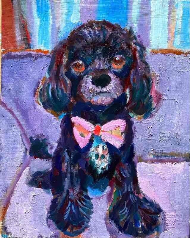 OIL COLOUR | 油彩画 #現代アート #犬 #猫