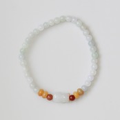 猫好きにはたまらないワンポイントブレスレット！ A貨翡翠 jd_br1116