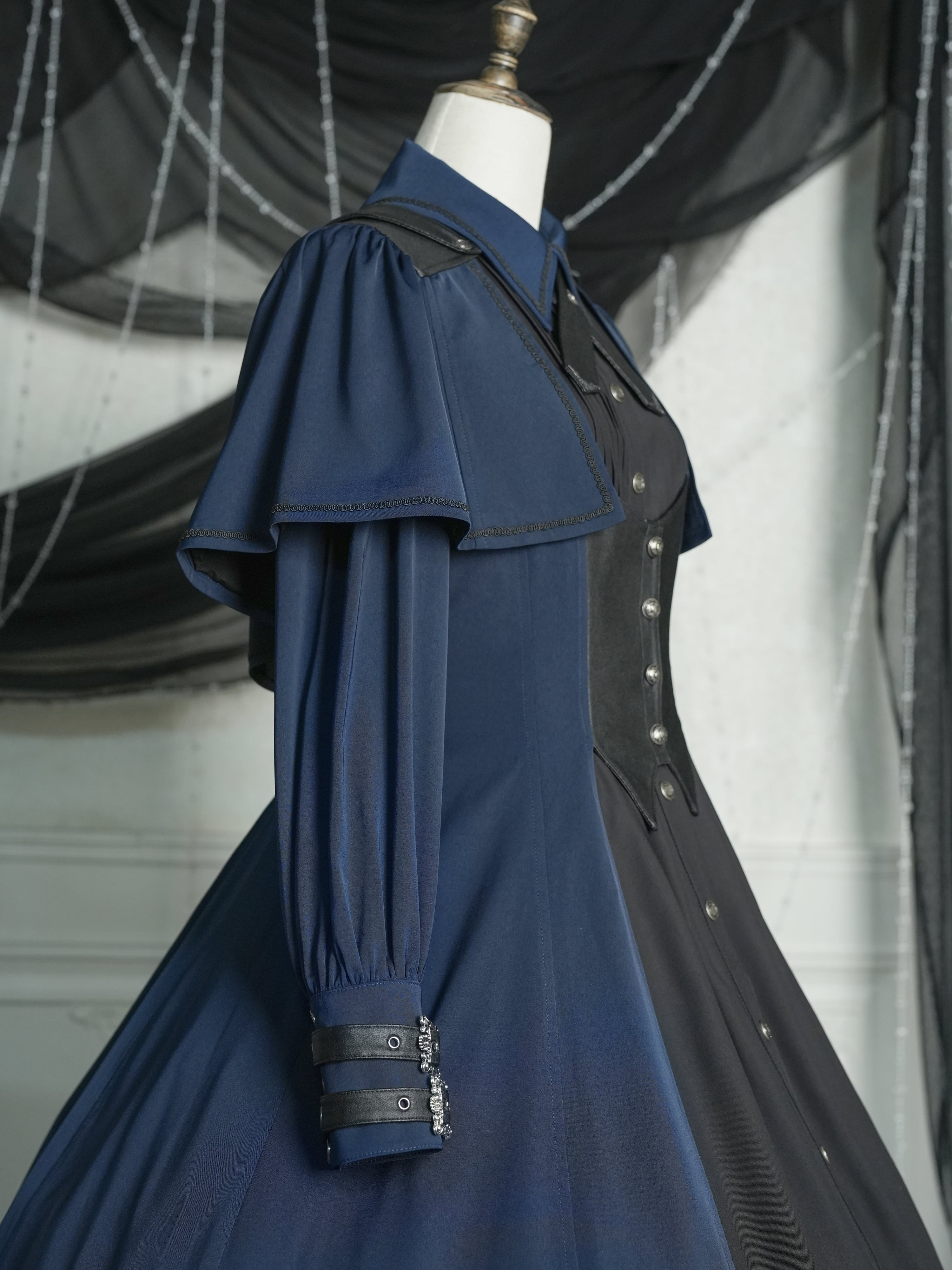 帝黒式典 ケープ付ロングワンピース | HoshibakoWorks 帝黒式典 ケープ付ロングワンピース | HoshibakoWorks