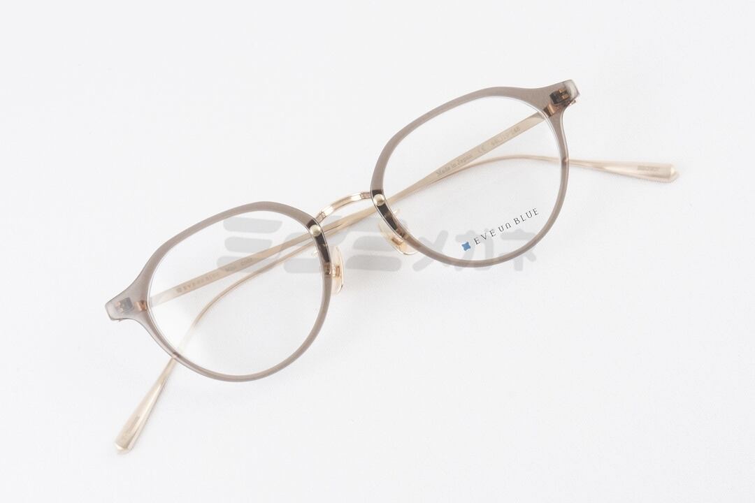 EVE un BLUE メガネ　ウェリントン　フレーム　ブラウン　度あり 楽天市場】EVE un BLUE イヴ アン ブルー FIN-009 C-120-44