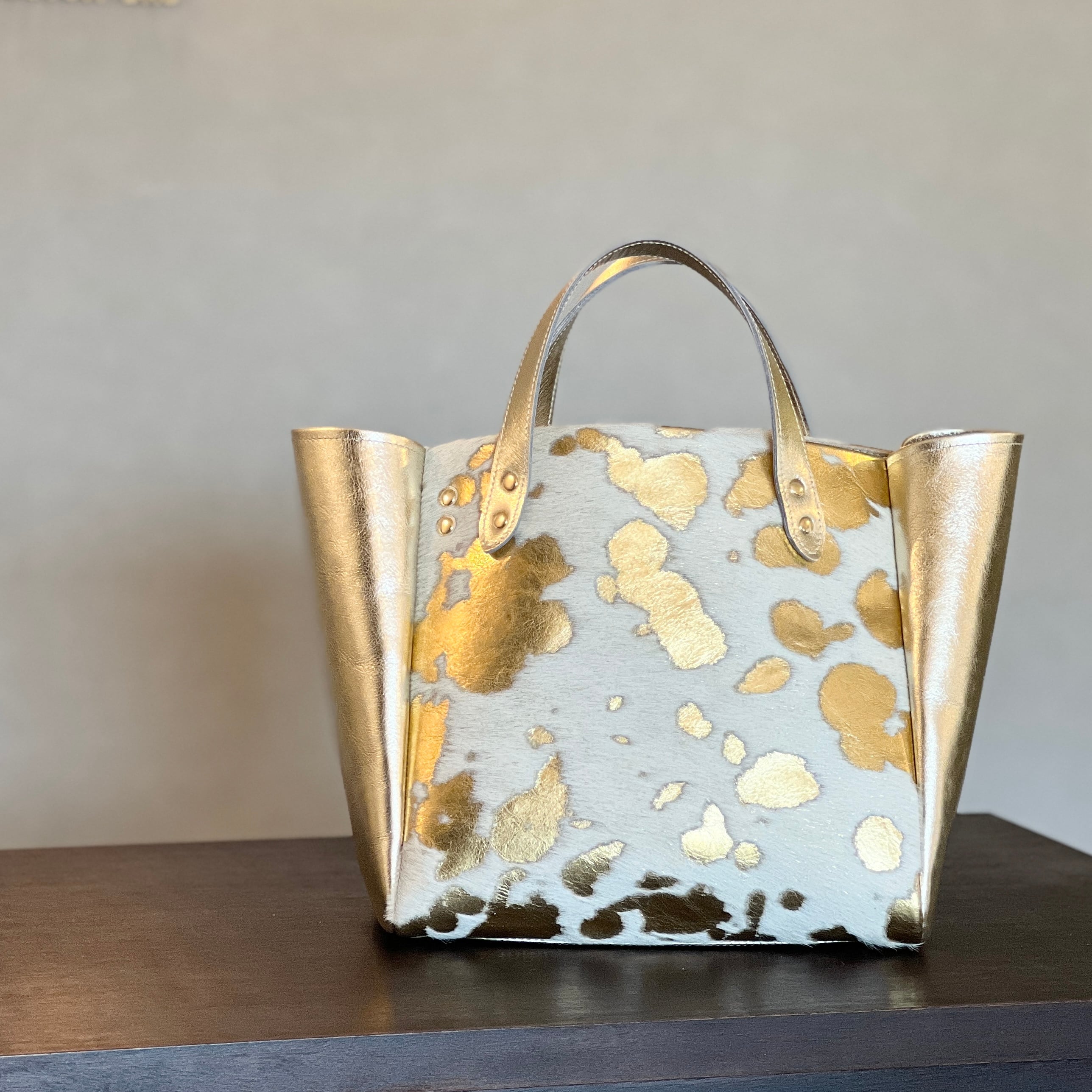 受注製作】スクエアトート Mサイズ Type E オールレザー ボディ両面