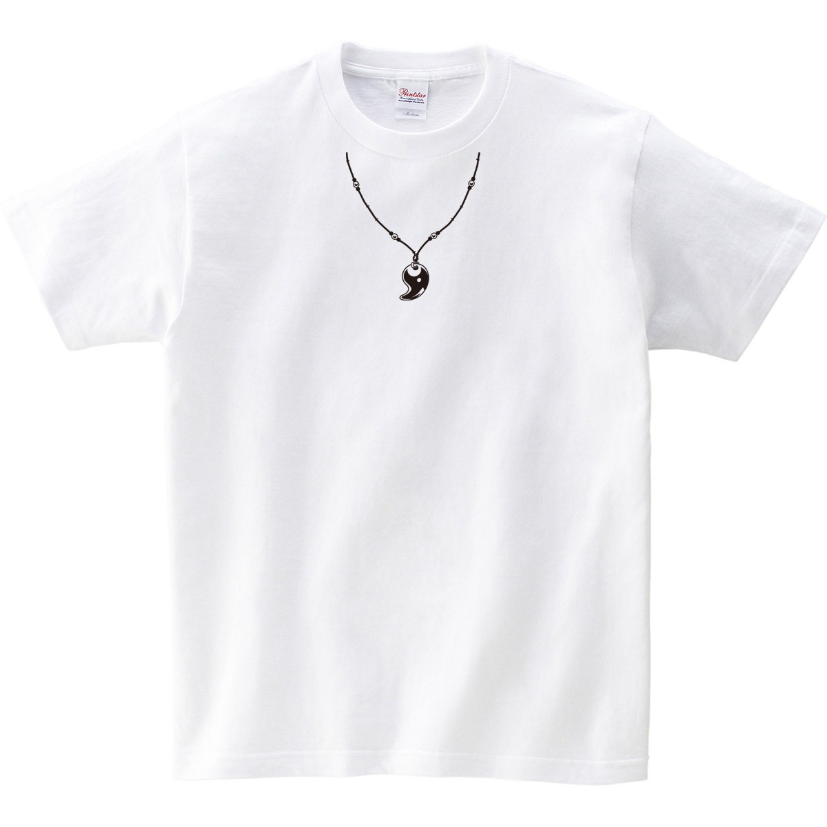 勾玉 まがたま おもしろ Tシャツ os52 だまし絵 ペンダント風 アジアン 