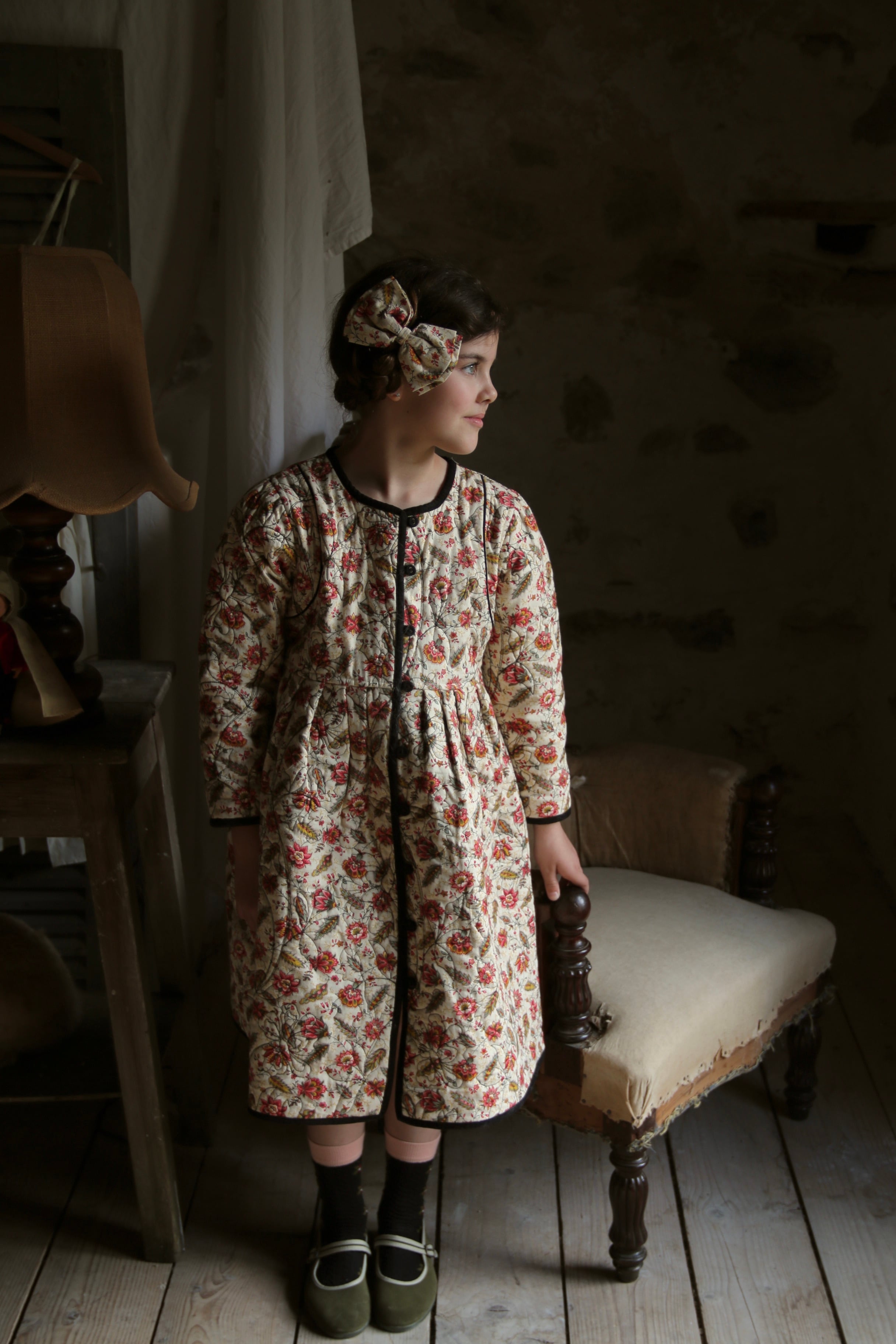 BONJOUR DIARY Reversible dress coat Aline print 4-6y | RESONASON