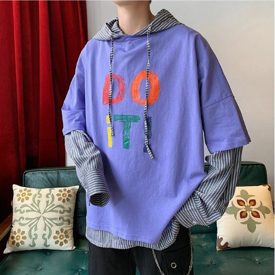 全3色 カットソー ビッグシルエット ロゴ カジュアル メンズ